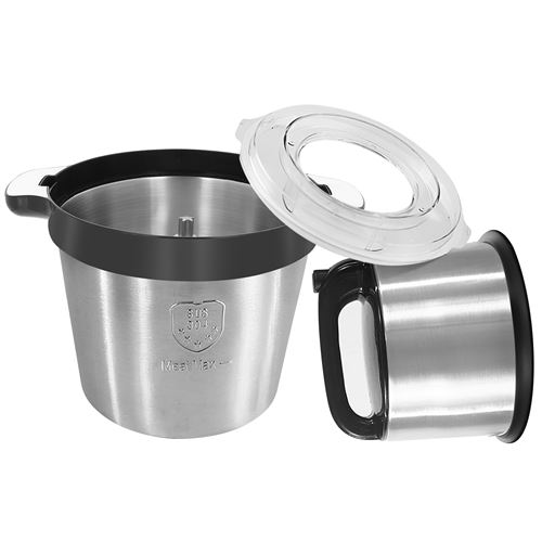 Hachoir Électrique Inox Bol 8L pour Viande Légumes 2 Vitesse Sokany Noir / Argent