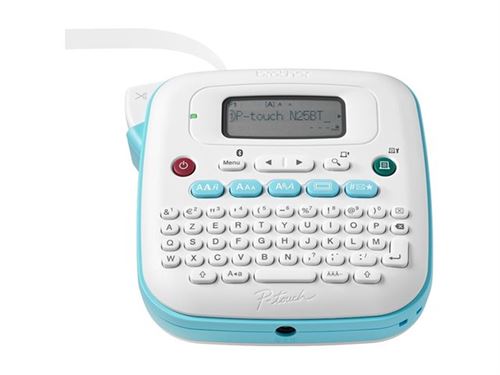 Brother P-Touch Pt-N25Bt - Étiqueteuse - Noir et Blanc - Thermique Direct - 12 Mm De Large - 180 Dpi - Jusqu'à 12 Mm/Sec - Bluetooth Le - Outil De Coupe - Impression Verticale, Impression Miroir, Aperçu Avant Impression, Impression Par 2 Lignes - Blanc