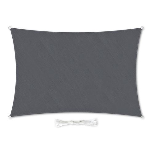 Voile solaire - Blumfeldt - Rectangulaire - 3x4 m Perméable à l'air - Gris foncé