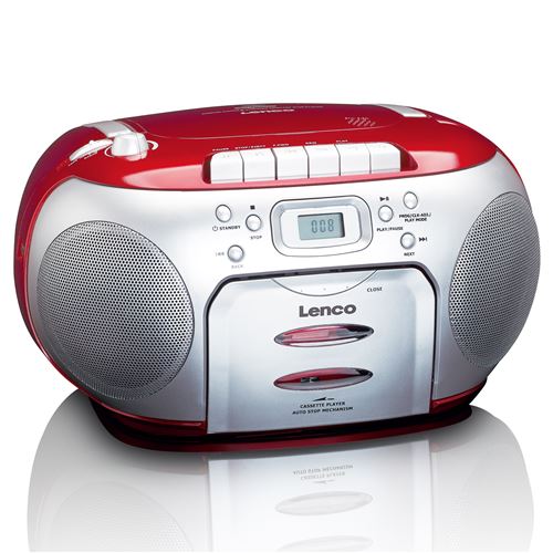 Radio cassette et CD lecteur Lenco SCD-410RD Rouge-Argent - Radio - Achat &  prix