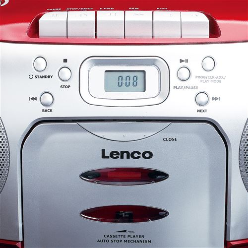 Radio cassette et CD lecteur Lenco SCD-410RD Rouge-Argent - Radio - Achat &  prix