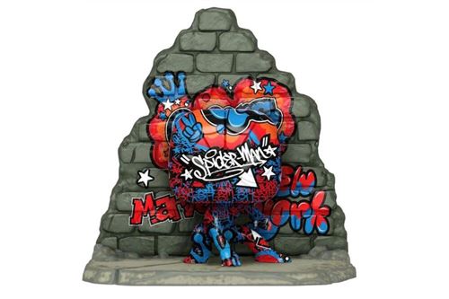 Figurine Funko Pop! N°762 - Marvel Deluxe - Spider-Man (Graffiti Déco)
