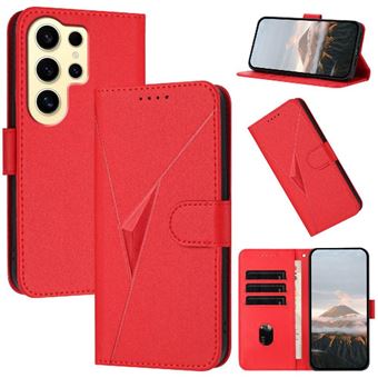 Coque pour ZURSANA Samsung Galaxy S24 Ultra Étui De Téléphone Cuir PU Premium Avec Couvercle de Protection Flip Slots de Cartes - Rouge - 1