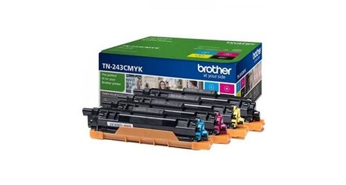 Cartouche d'encre - imprimante brother pack 4 toners - consommables originaux (tn-243cmyk)