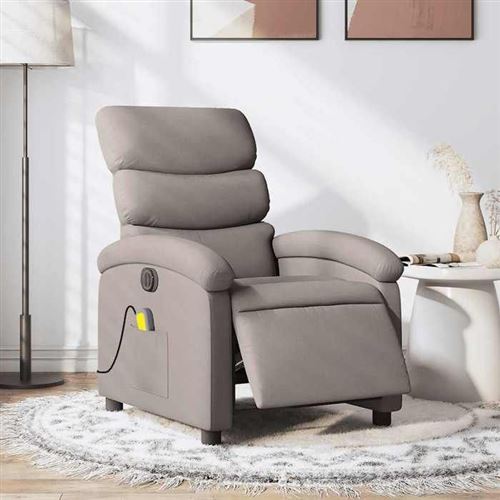 VIDAXL - Fauteuil de relaxation - Électrique - Taupe - Image 3
