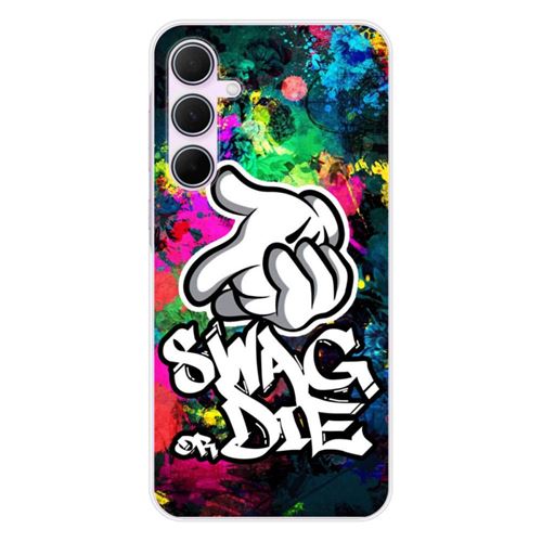 Coque en silicone imprimée compatible Samsung Galaxy A55 5G Swag or die