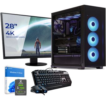 VIBOX II-110 PC Gamer - 24 Écran Pack - Six Core Intel i5 10400F  Processeur 4.3GHz - Nvidia RTX 4060 Ti 8Go - 16Go RAM - 1To NVMe M.2 SSD -  Windows