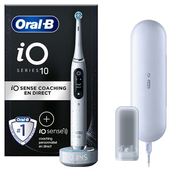 Brosse a dents électrique - ORAL-B - iO10 Stardust White - Oscillo-rotations - A batterie - 1