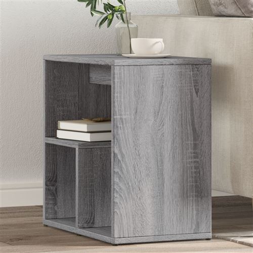 vidaXL - Table d'appoint - Set de 2 - Gris - 50x30x50 cm - Image 2