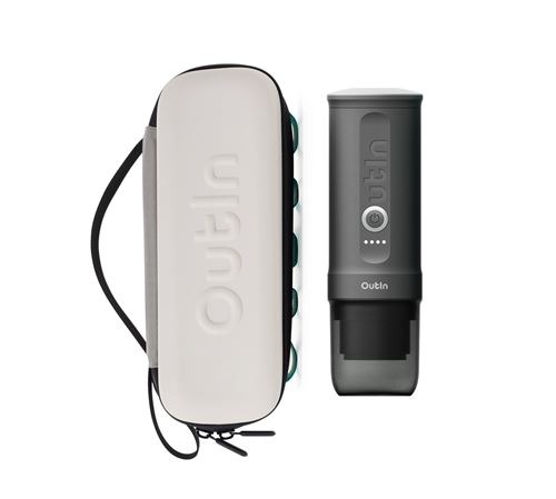 Kit Nano Machine &agrave; Expresso Electrique Portable + Etui EVA - Gris Sid&eacute;ral - Camping, Voyage