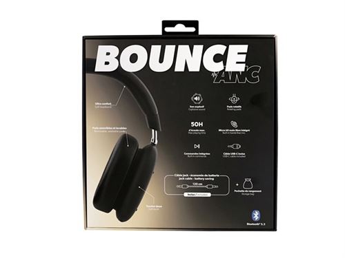 Casque TnB Bounce Max Bluetooth sans fil avec ANC, autonomie 50h, noir - Image 4