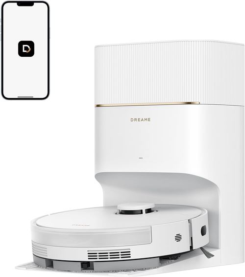 D20 Pro Plus Robot Aspirapolvere, Aspirazione Da 13.000 Pa, Doppia Spazzola Per Peli Di Animali, Pulizia Degli Angoli, Svuotamento Automatico, Navigazione Lds E Rilevamento Laser - Dreame