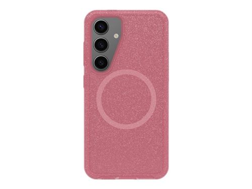 OtterBox Symmetry Series Clear - Coque de protection pour téléphone portable - avec des aimants - couche de polycarbonate, élastomère thermoplastique (TPE) - baie de baies de cerises (rose) - pour Samsung Galaxy S25+