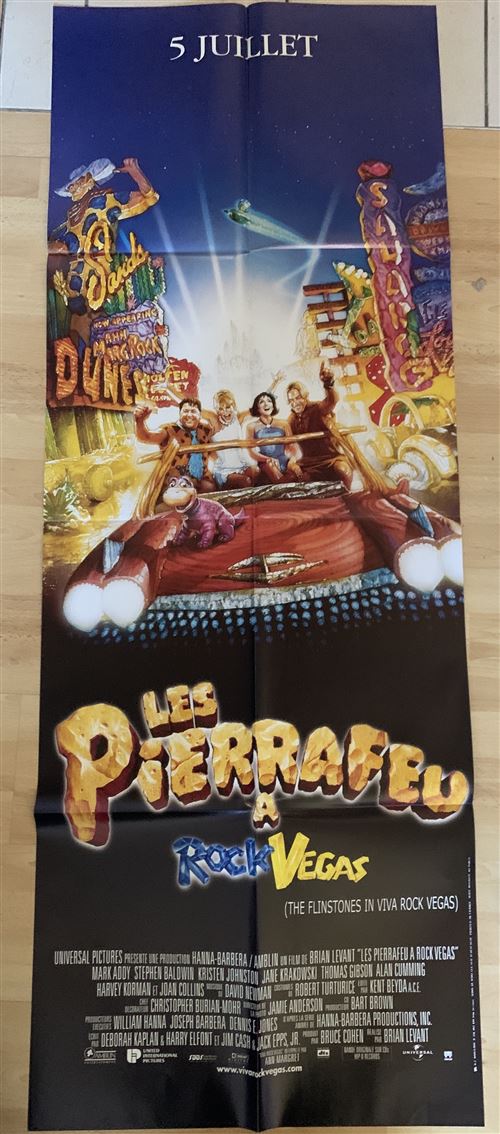 Affiche de Cinéma Originale - Les Pierrafeu à Rock Vegas - 60x160cm