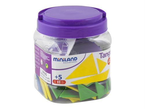 Miniland Educational - Tangram - puzzle - 7 pièces (pack de 12)
