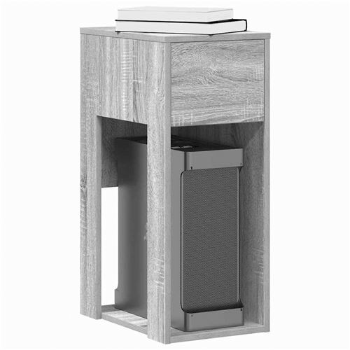 Vidaxl - Support de tour d'ordinateur et tiroir sonoma gris 30x44x74 cm