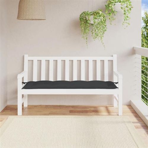 Vidaxl Noir Coussin De Banc - Image 3