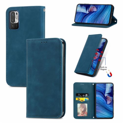 MPFRANCE Housse pour Xiaomi Redmi Note 10T 5G Bleu [Velours]
