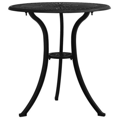 Vidaxl - Table de jardin Noir 62x62x65 cm Aluminium coul&eacute; Noir