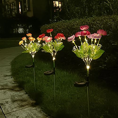 Fleur solaire, décoration de jardin LED