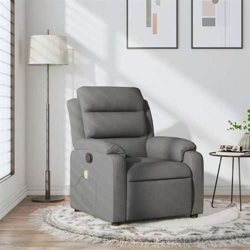 Vidaxl Gris Fauteuil Massage - Foncé - Image 2