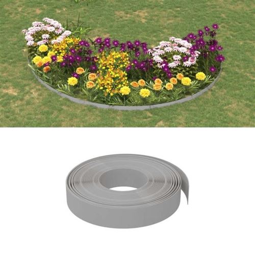 Vidaxl Gris Bordures De Jardin - Polyéthylène - Image 3