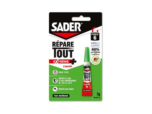 Sader - Colle de réparation Répare Tout Extrême Liquide - 3g - Image 3