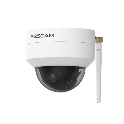 Caméra de Surveillance Foscam D4Z PTZ Extérieur Sans Fil Google Assistant Vision Nocturne Détection de Mouvement Blanc