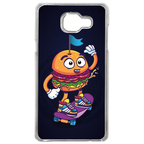 Coque Burger Fond Noir Compatible Samsung Galaxy A5 2016 Transparent