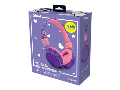Trust Comi - Écouteurs avec micro - circum-aural - Bluetooth - sans fil - violet