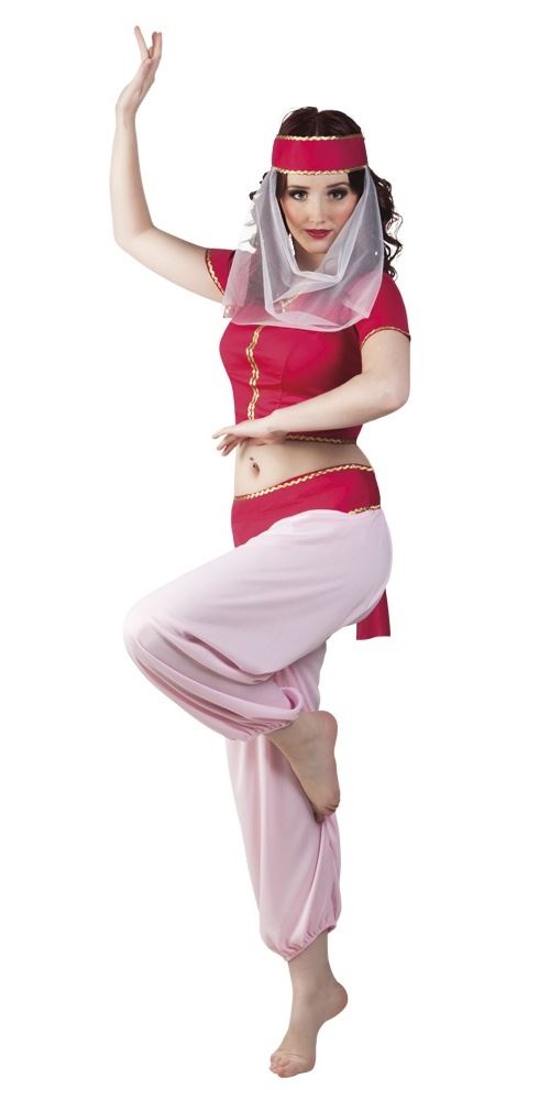 Boland ventre verkleedpak danseuse Sheba femmes rose