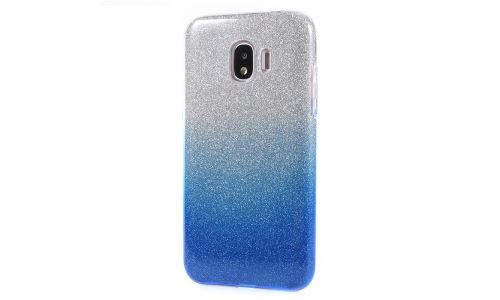 Coque souple Galaxy J2 pro 2018 paillettes bleu