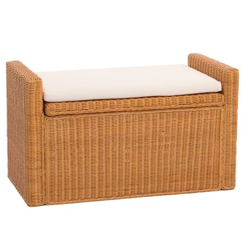 Mendler Coffre De Rangement En Rotin - Or - Image 2