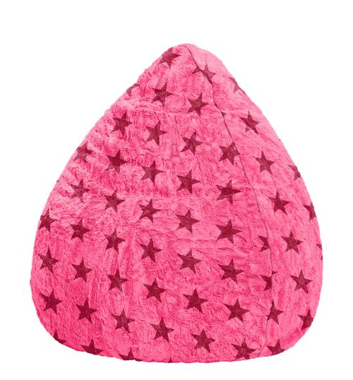 Pouf Fluffy Stars L Rose