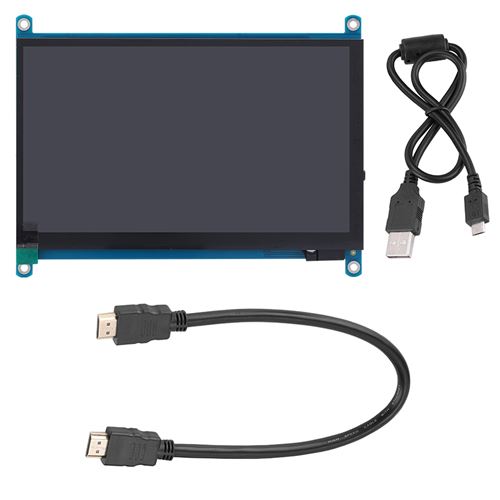 LCD HDMI 7 pouces (H) 1024 * 600 IPS Capacitif avec Sortie Tactile Ecran Tactile pour Raspberry Pi