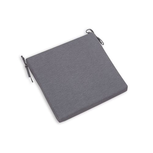 Coussin Chillvert Gandía Carré Gris Déhoussable 38x38x4,5 cm