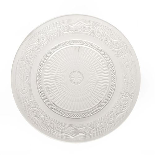 Assiette plate transparente Renaissance - Diam. 29 cm