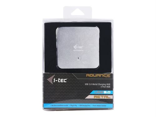 i-Tec USB 3.0 Metal Charging HUB - Hub - 4 x SuperSpeed USB 3.0 - desktop