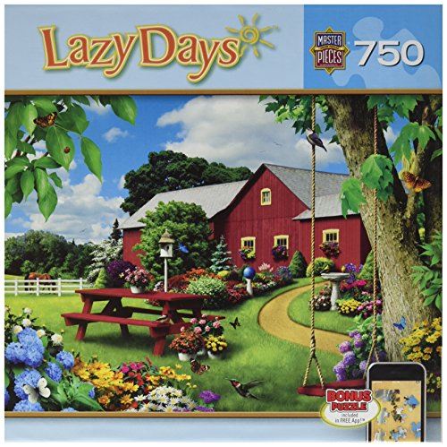 MasterPieces Lazy Days Picnic Paradise Jigsaw Puzzle, Art by Alan Giana, 750-Piece