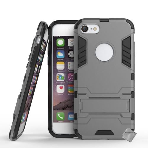 Coque rigide anti choc pour Apple iPhone SE (2020) avec film ecran - GRIS