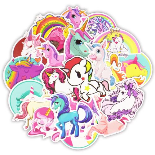 30 pieces Stickers pour décoration des bagages/des chambres - Licorne