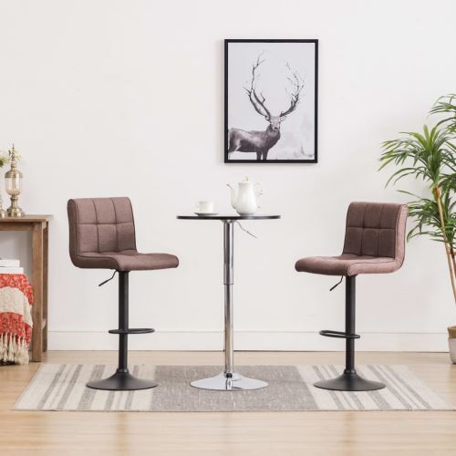 Tabouret de bar Taupe Tissu