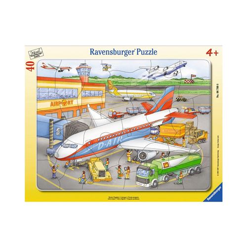 Puzzle 40 Pièces : Puzzle Cadre - Aéroport : Zone d'embarquement, Ravensburger