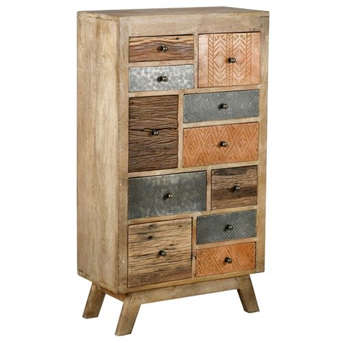 Aubry Gaspard - Commode haute en manguier et métal Zouma