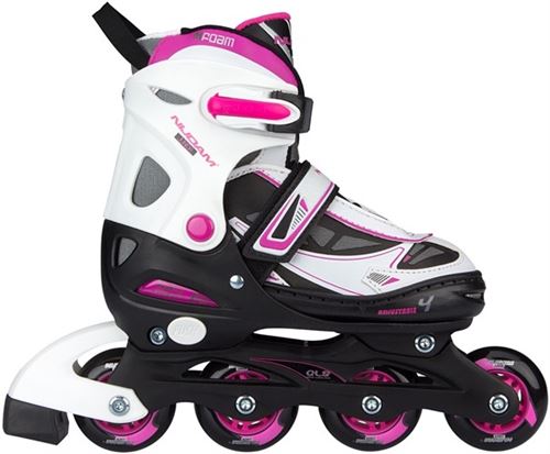 NIJDAM patins à roues alignées Nijdam junior fuchsia / blanc / noir