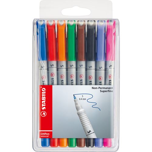 Stabilo Feutre Pour Films Ohpen Universal, Étui De 8,