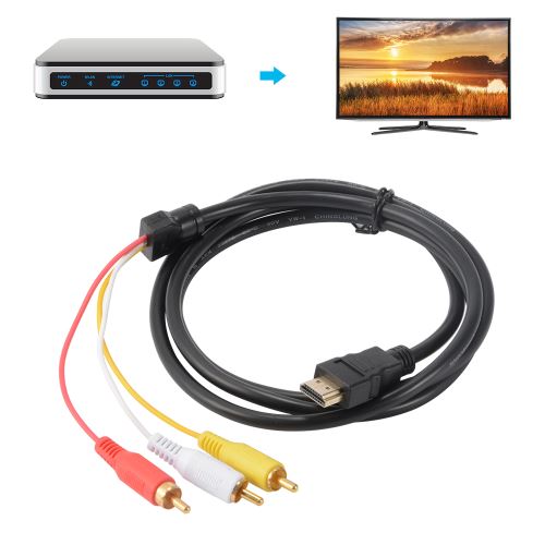 1.5M HDMI vers 3 RCA Câble Audio Video Câble pour TV HDTV DVD 1080P  XCSOURCE - Câbles vidéo - Achat & prix