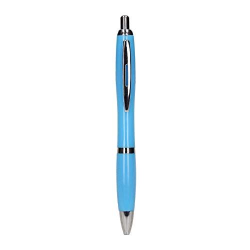 PM City Lot de 25 Stylos à bille rétractable Bleu clair 0,7 mm.