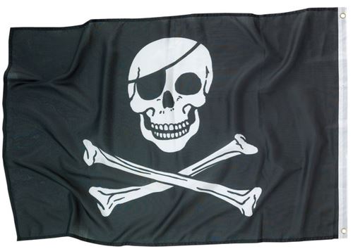 Amscan drapeau pirate 92 x 60 cm polyester noir