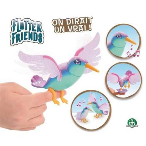 Flutter Friends - Oiseau Colibri intéractif - Bleu